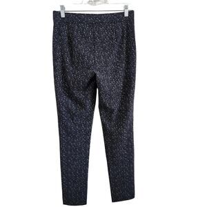 Theory Adbelle Black Printed Slimming Stretch Pull-On Pants Office Wear Medium